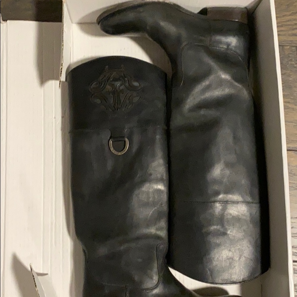 Frye all leather tall black boot. Size 8